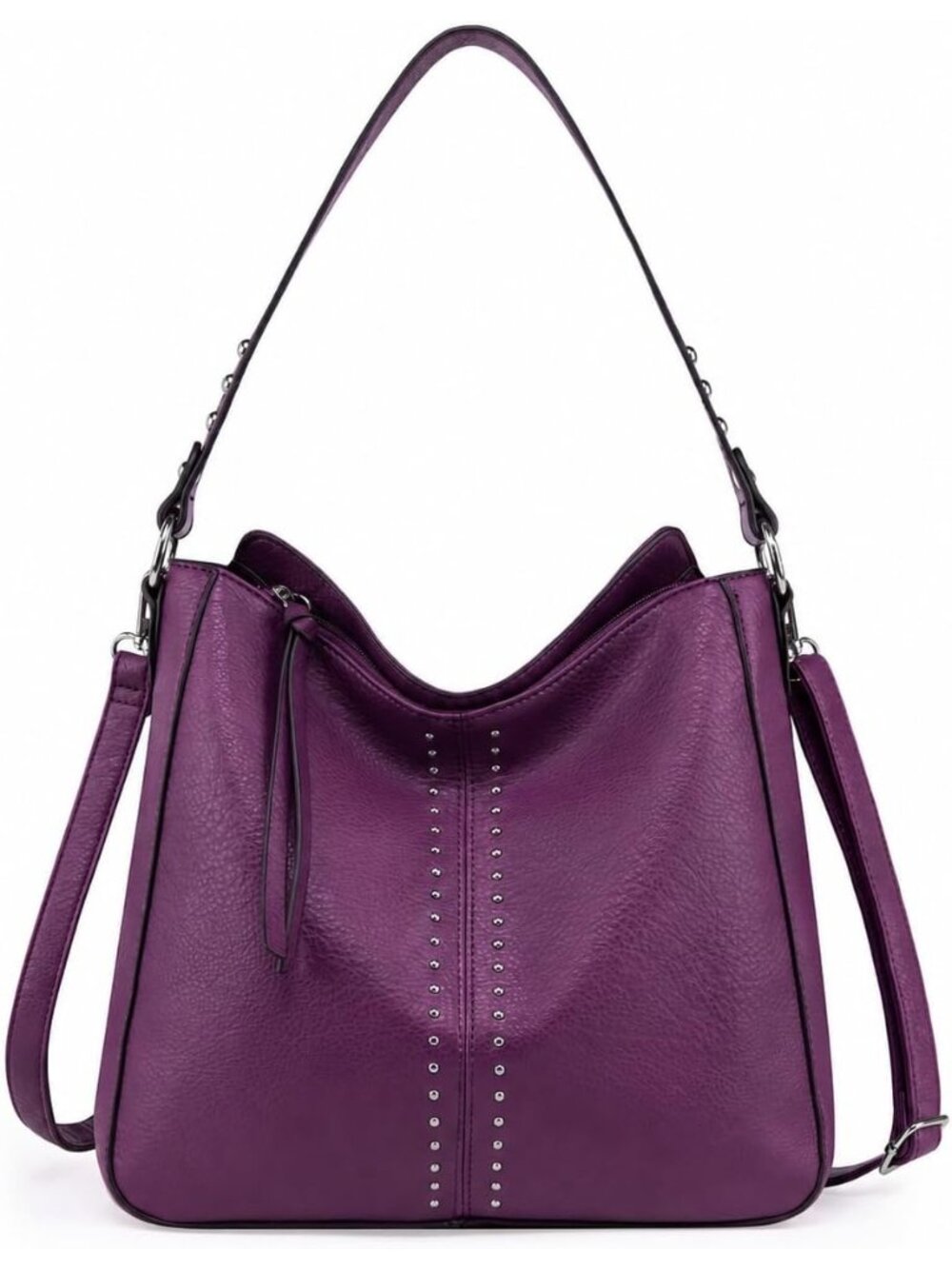 Women's Purple Pu Leather West Hobo Crossbody Purse and Handbags Ladies Chic